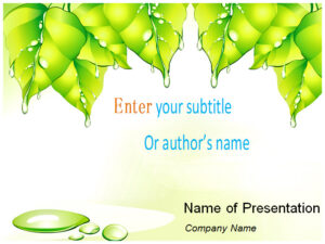 Green Leaves PowerPoint Template