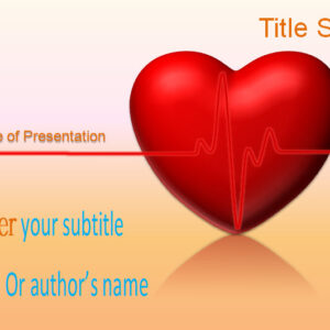 Animated Heart PPT Template Slide 1