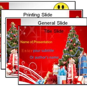 Merry Christmas PowerPoint Template 4 Slides